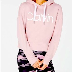 Calvin Klein Performance Hoodie, Cropped, sz Small